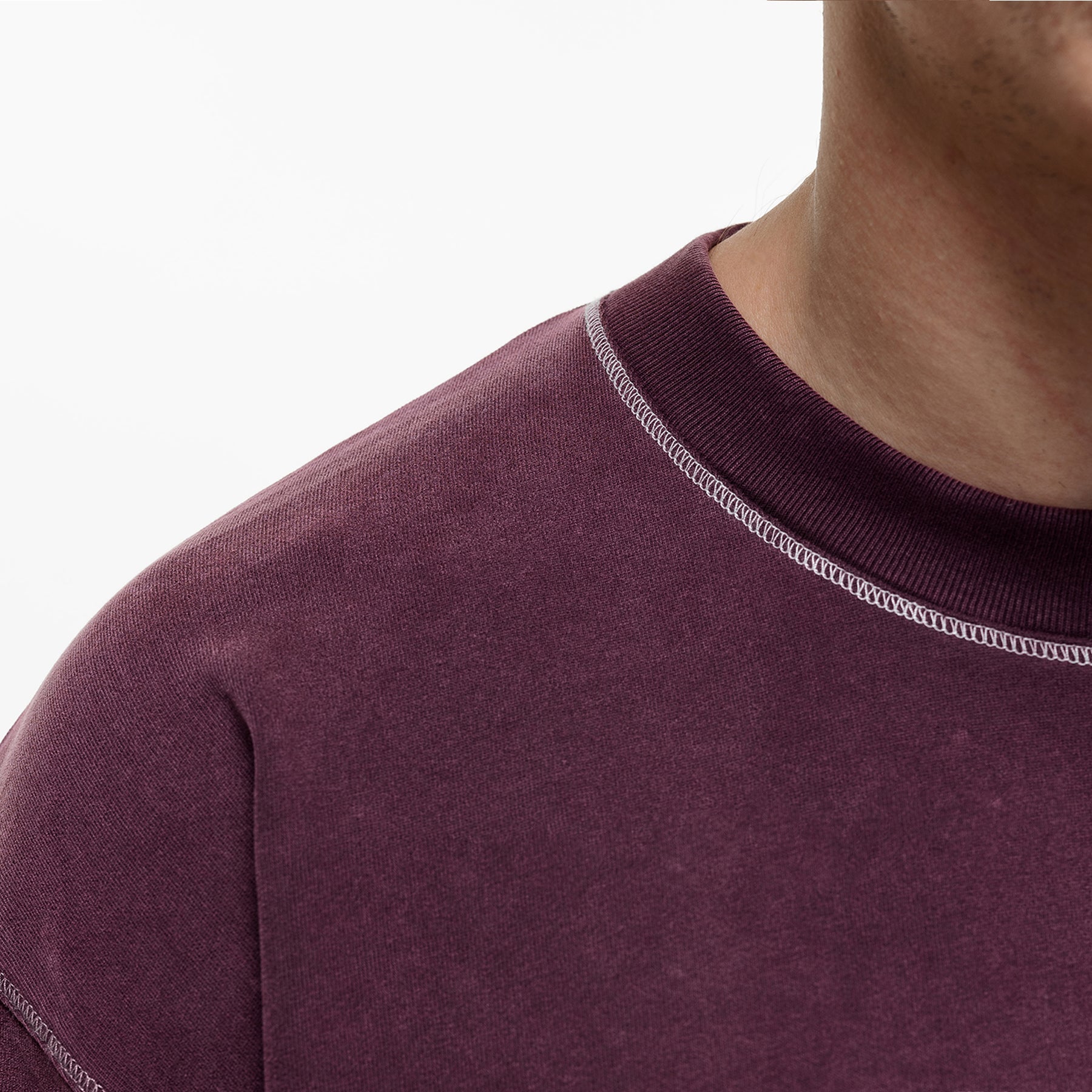 Overlock Maroon Washed T-shirt (Final Sale)