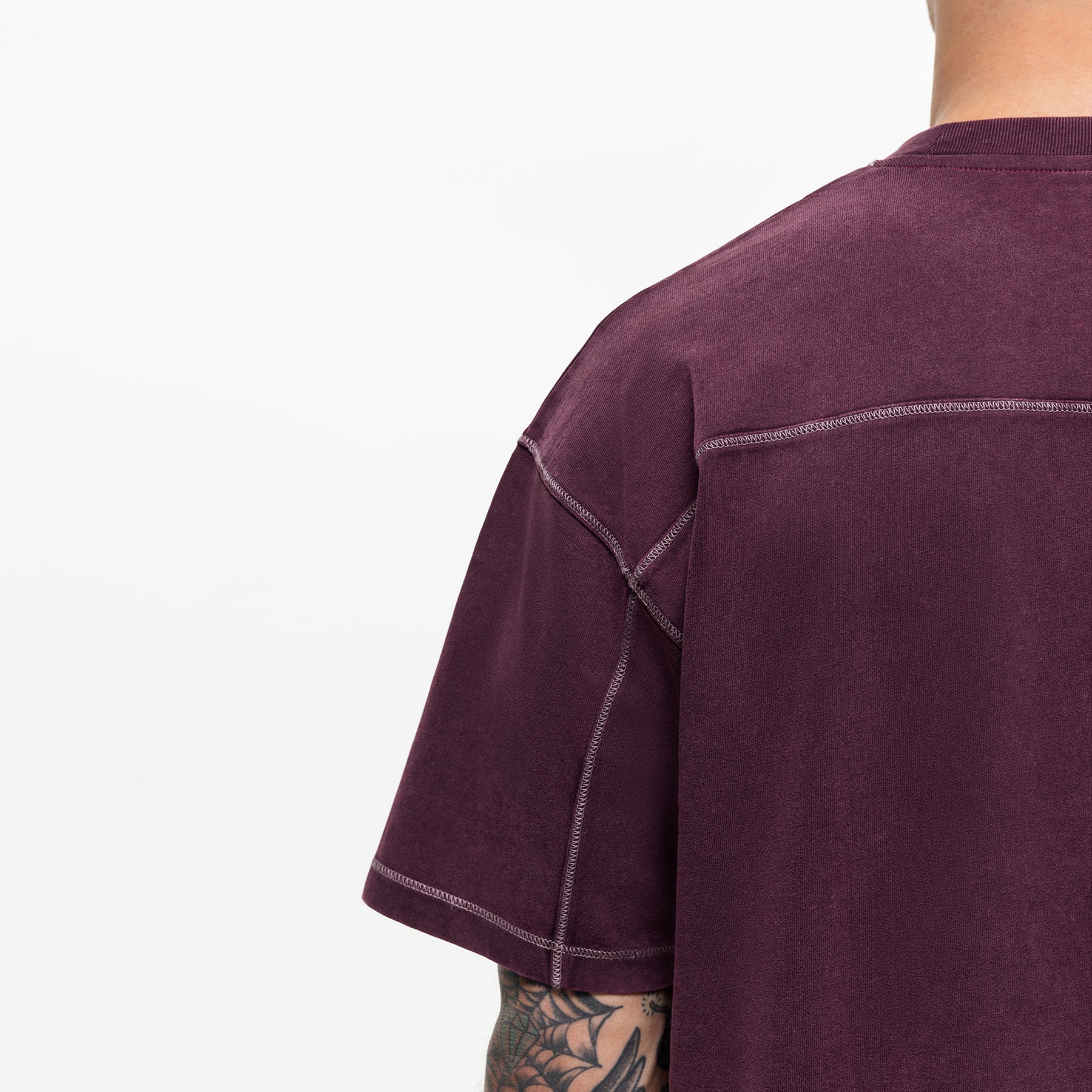 Overlock Maroon Washed T-shirt (Final Sale)