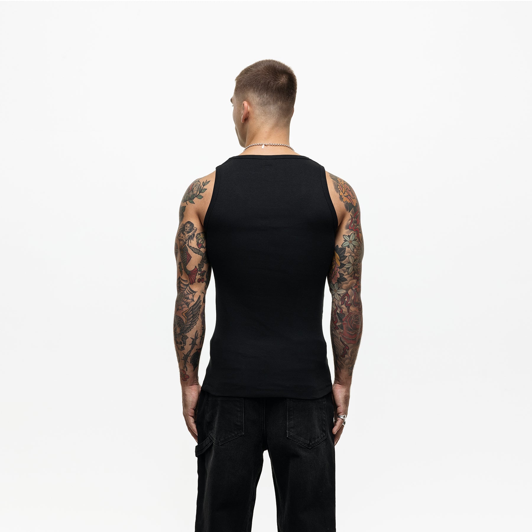 Slim Fit Ribbed Vest 2 x Pack