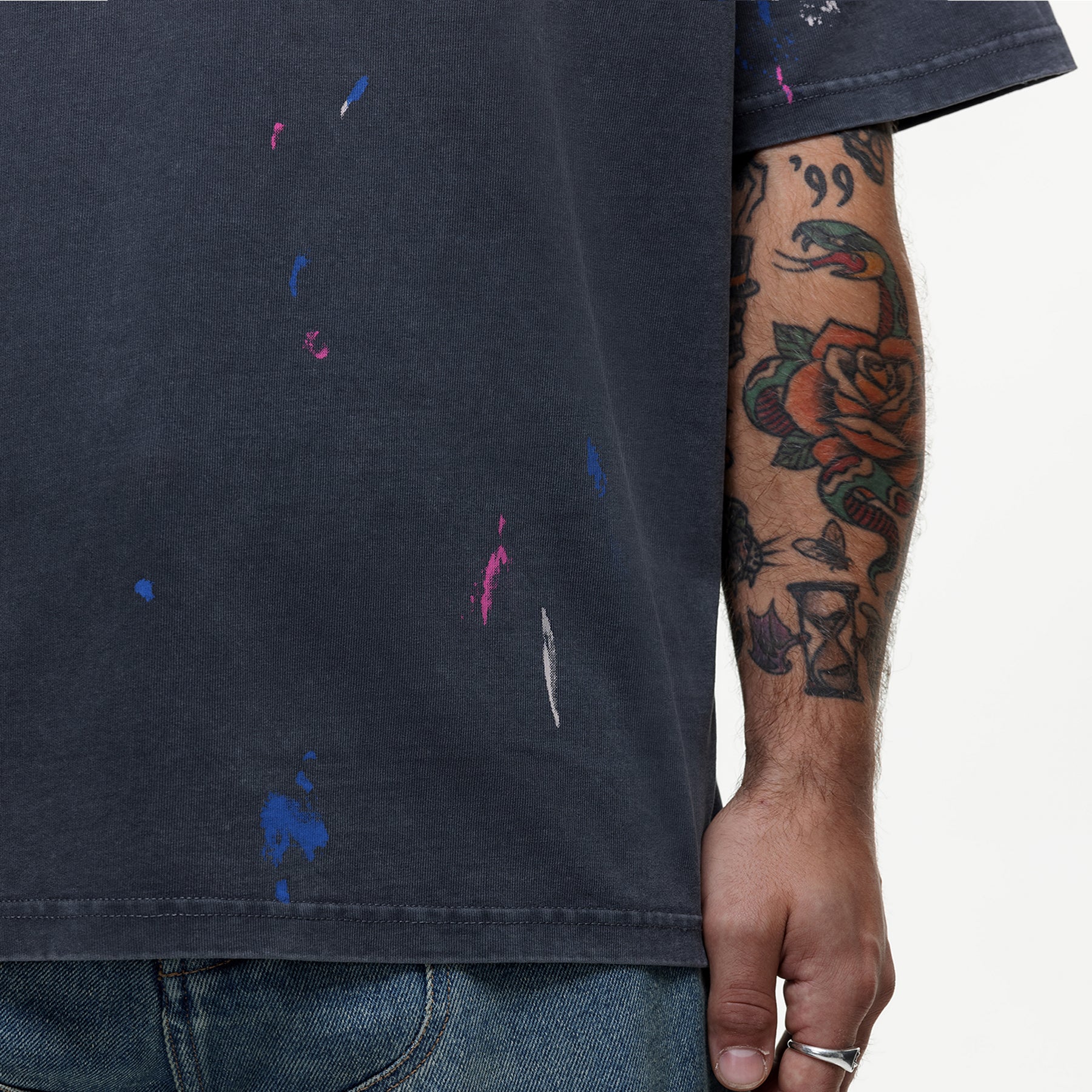 Abstract Paint Grey T-shirt (Final Sale)