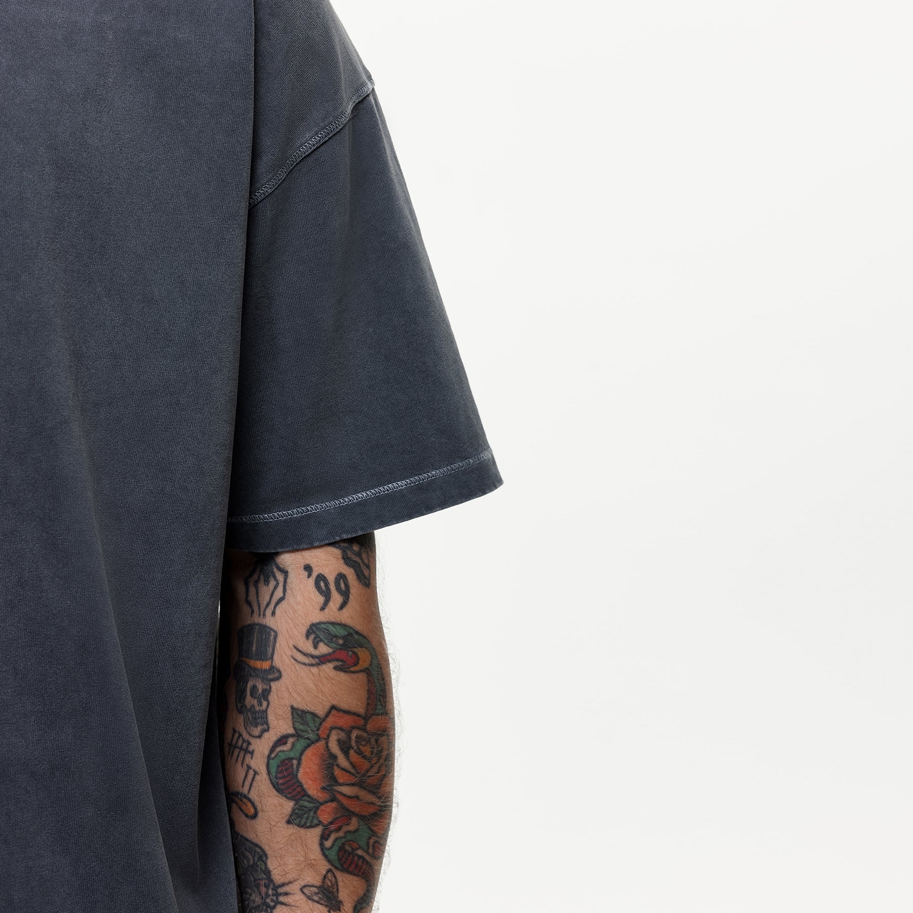 Overlock Washed Grey T-shirt (Final Sale)