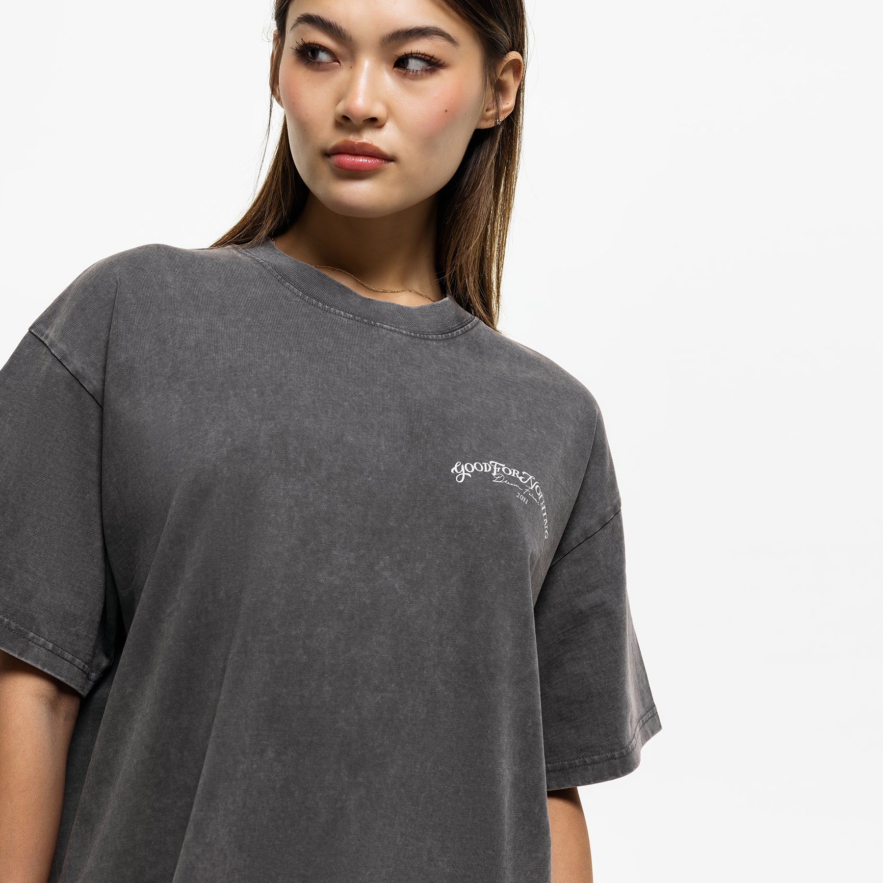 Oversized Destination Washed Grey T shirt