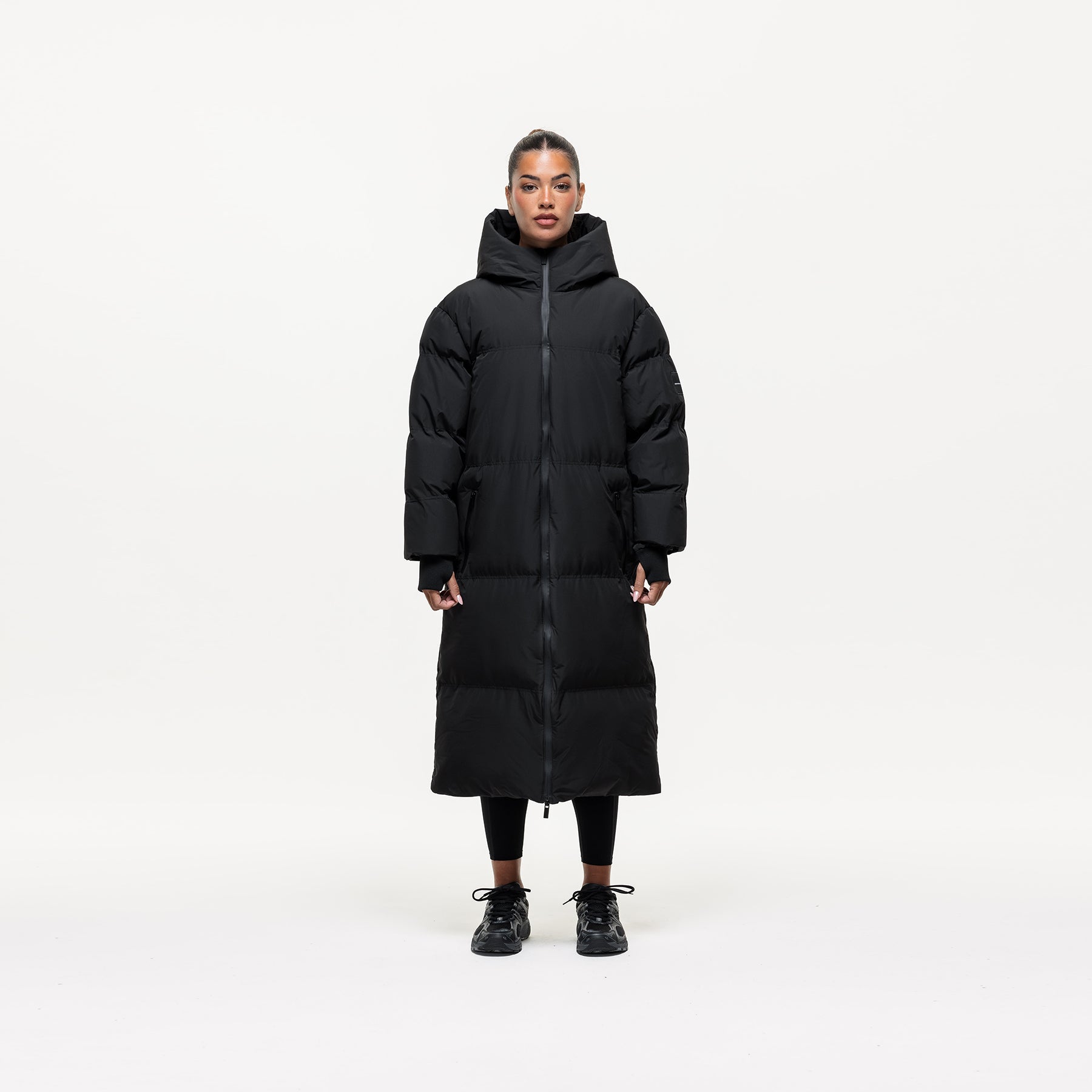 Arctic Black Technical Maxi Puffer Jacket