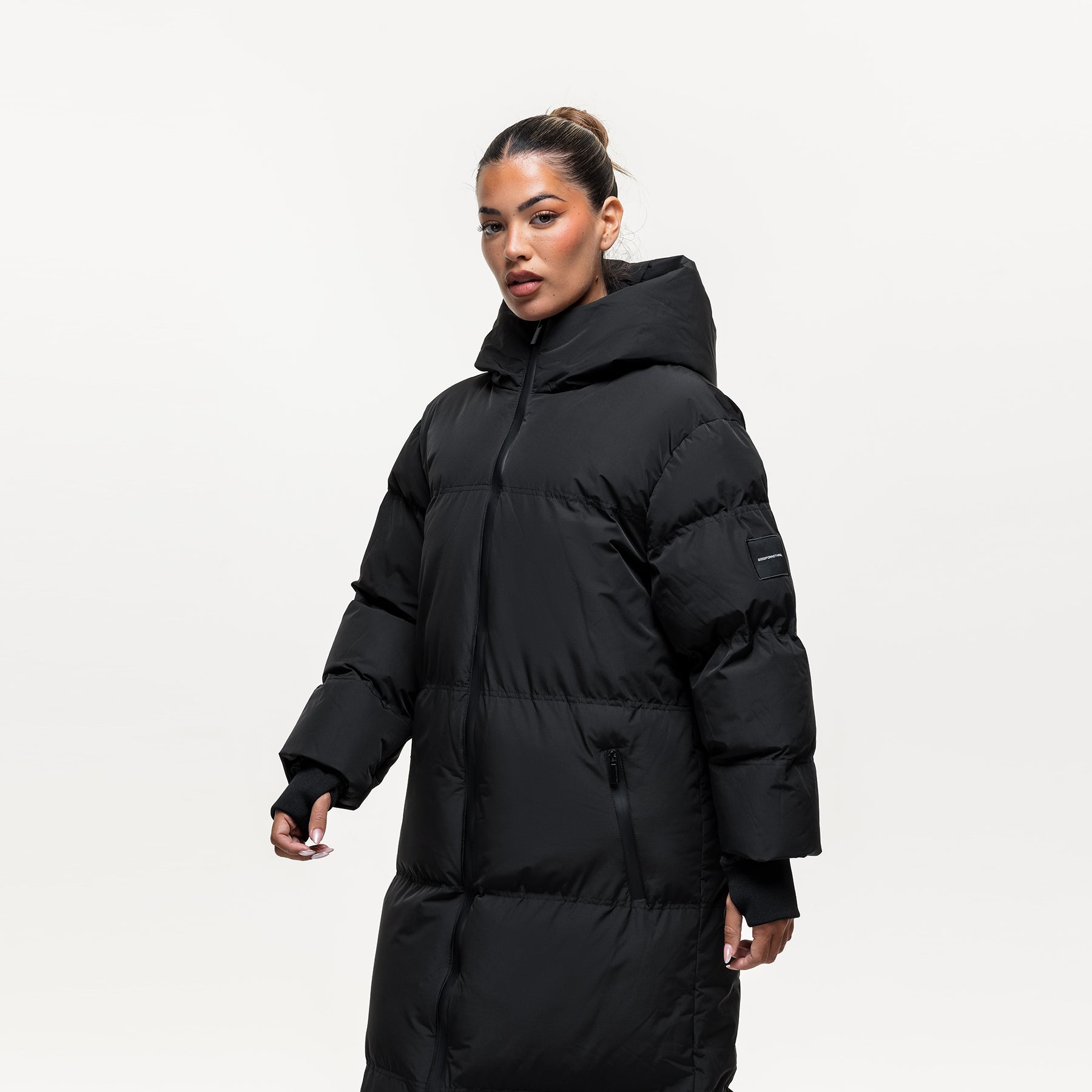 Arctic Black Technical Maxi Puffer Jacket