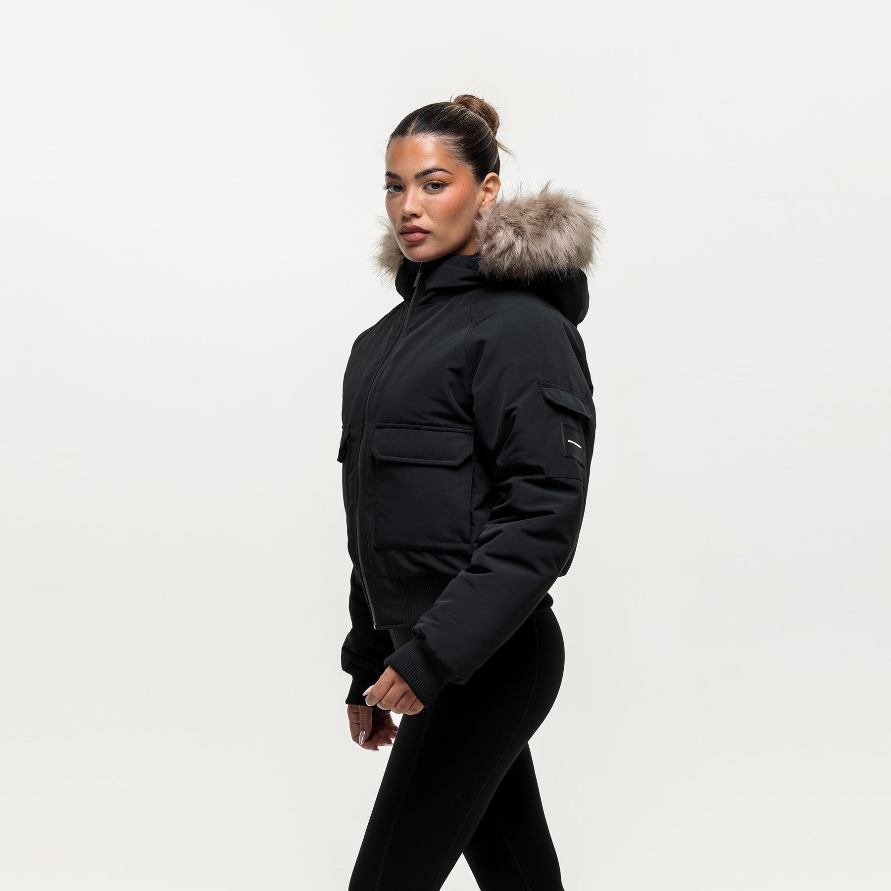 Fortitude Black Parka Bomber