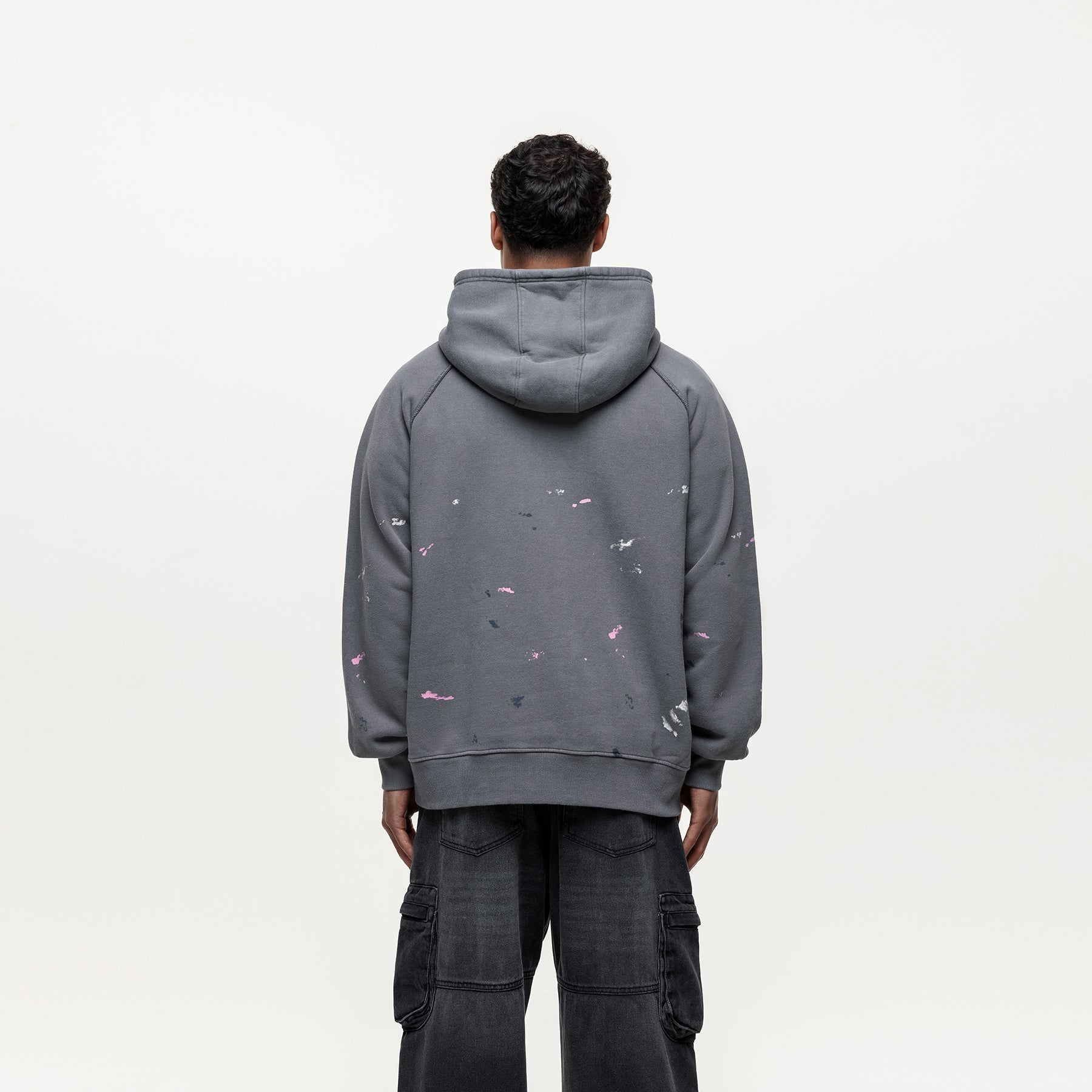 Concept Washed Grey Paint Hoodie (Final Sale)