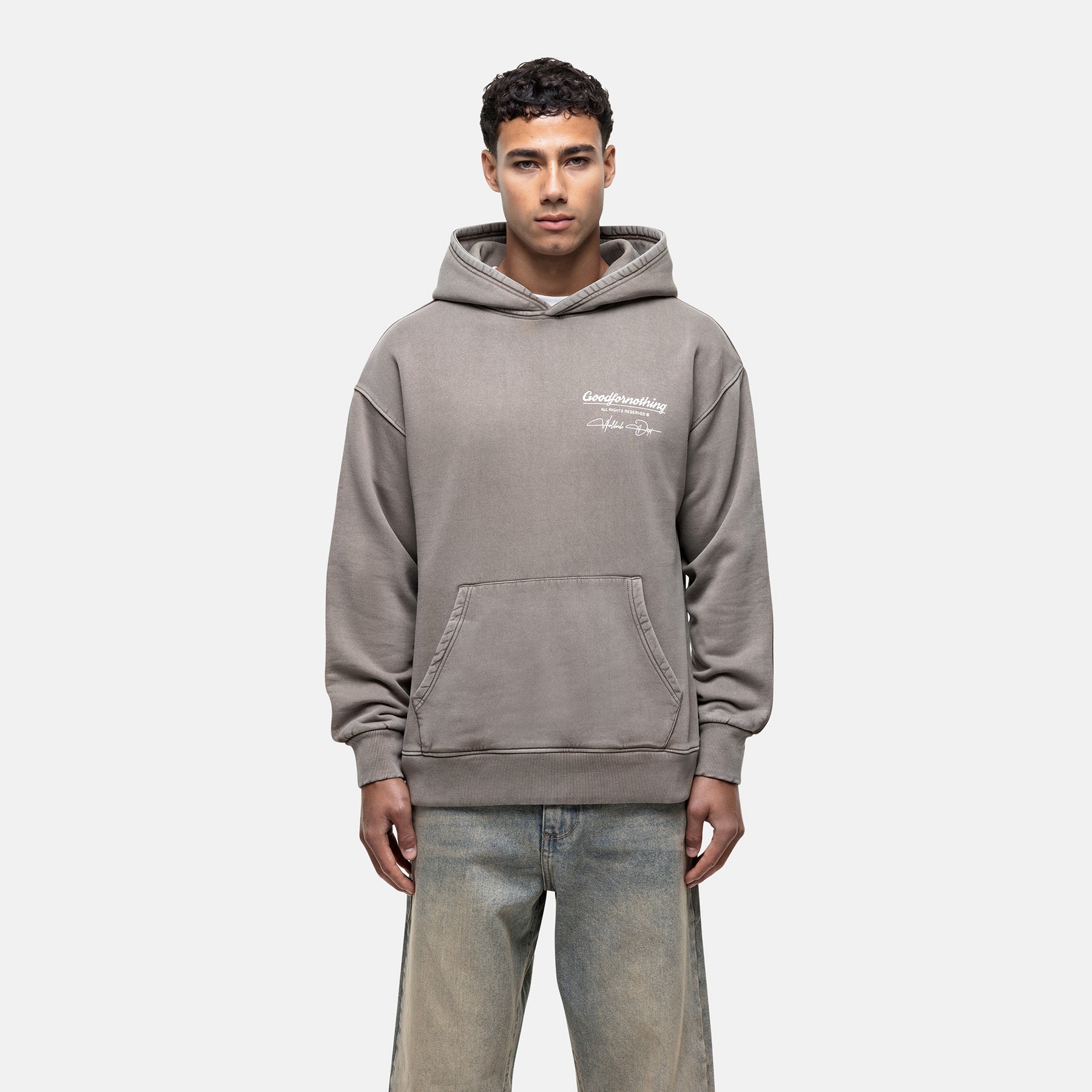 Cult Taupe Washed Hoodie