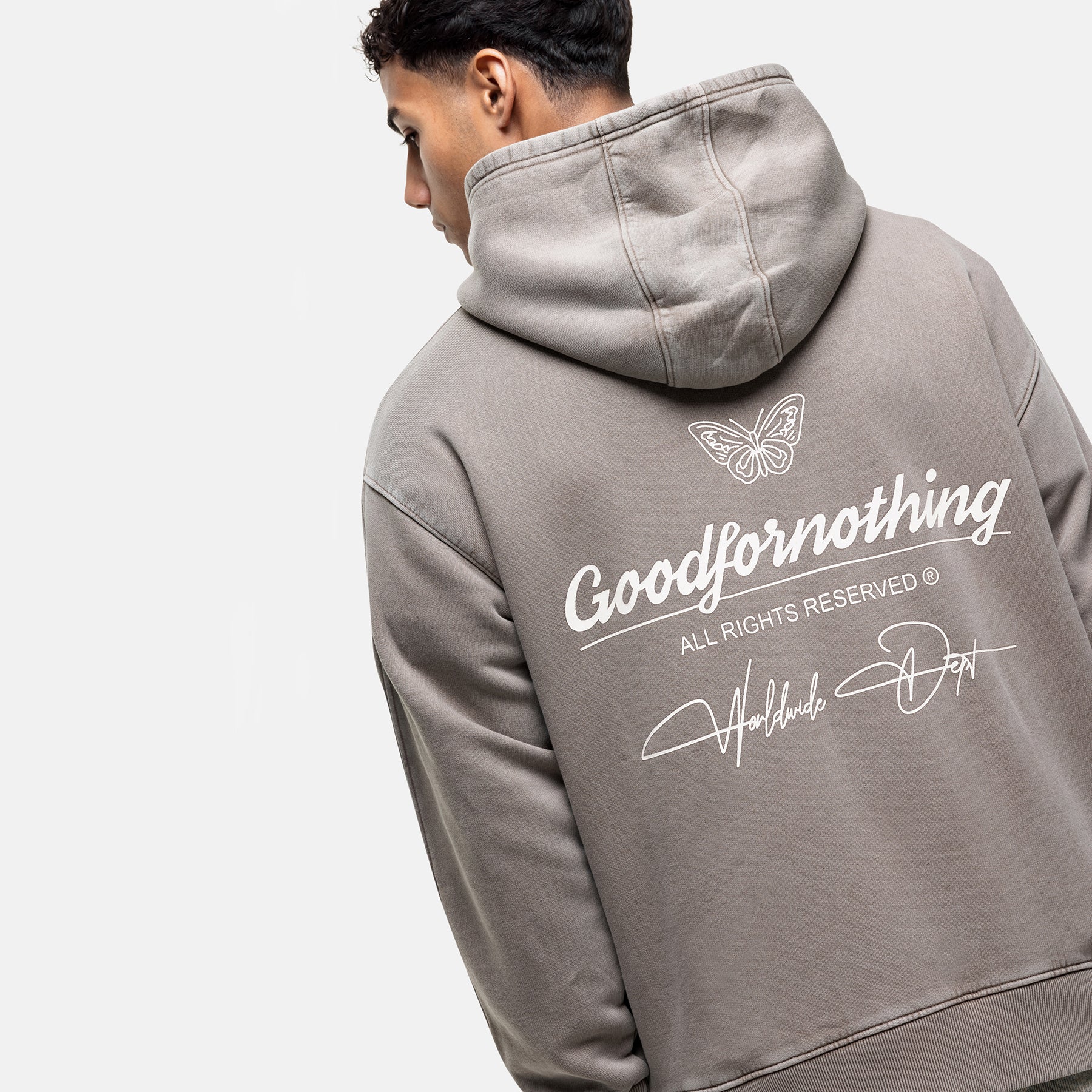 Cult Taupe Washed Hoodie