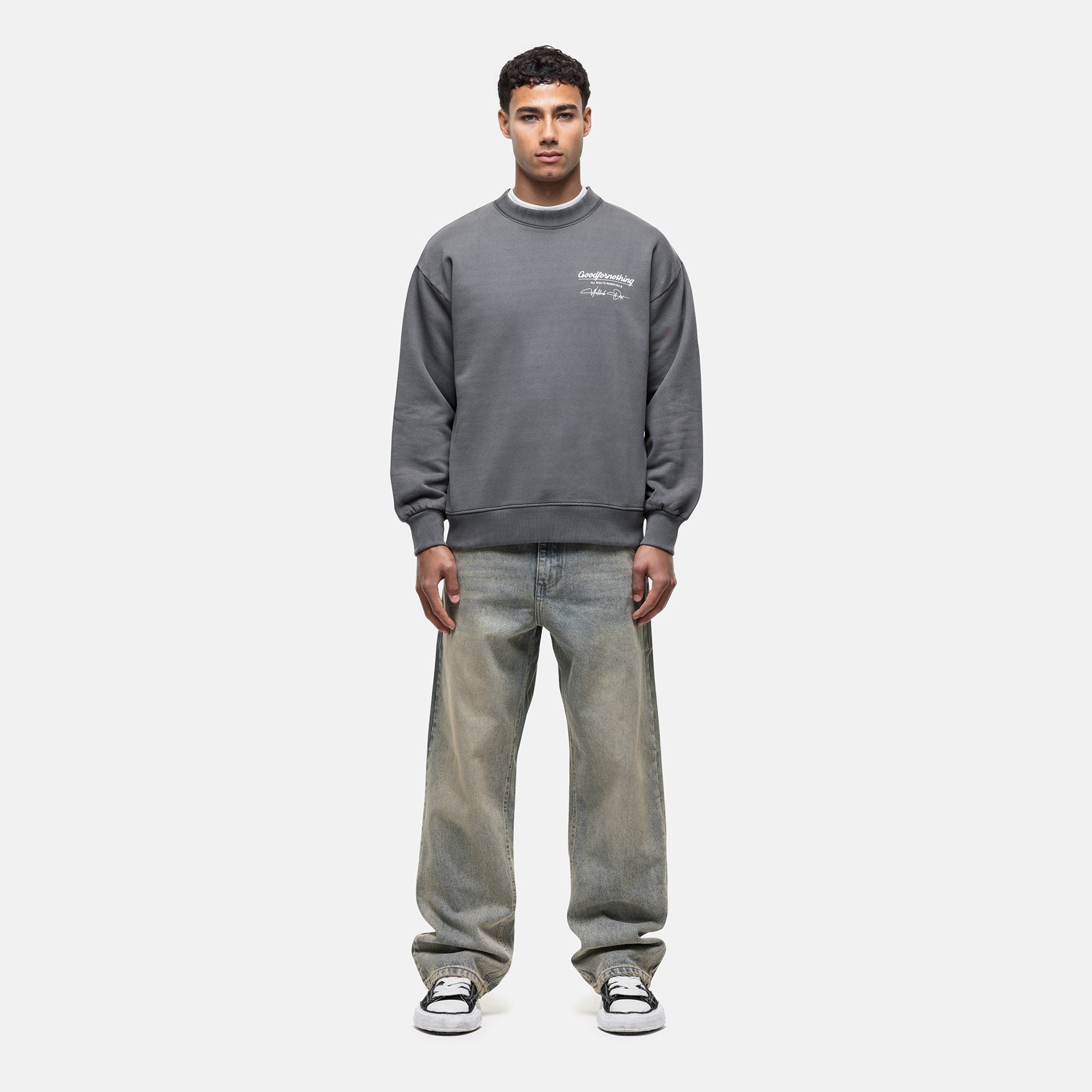 Cult Grey Washed Sweatshirt