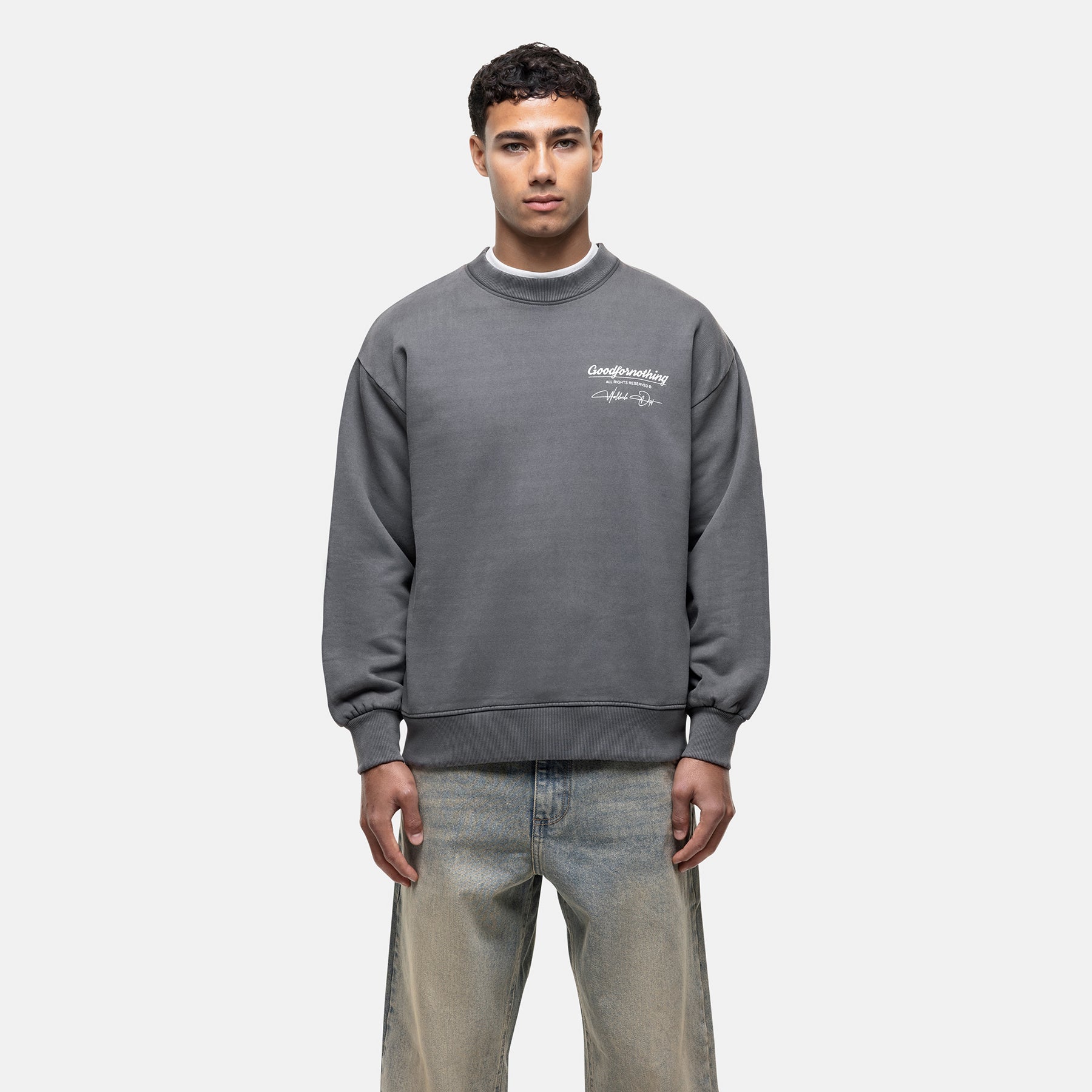 Cult Grey Washed Sweatshirt