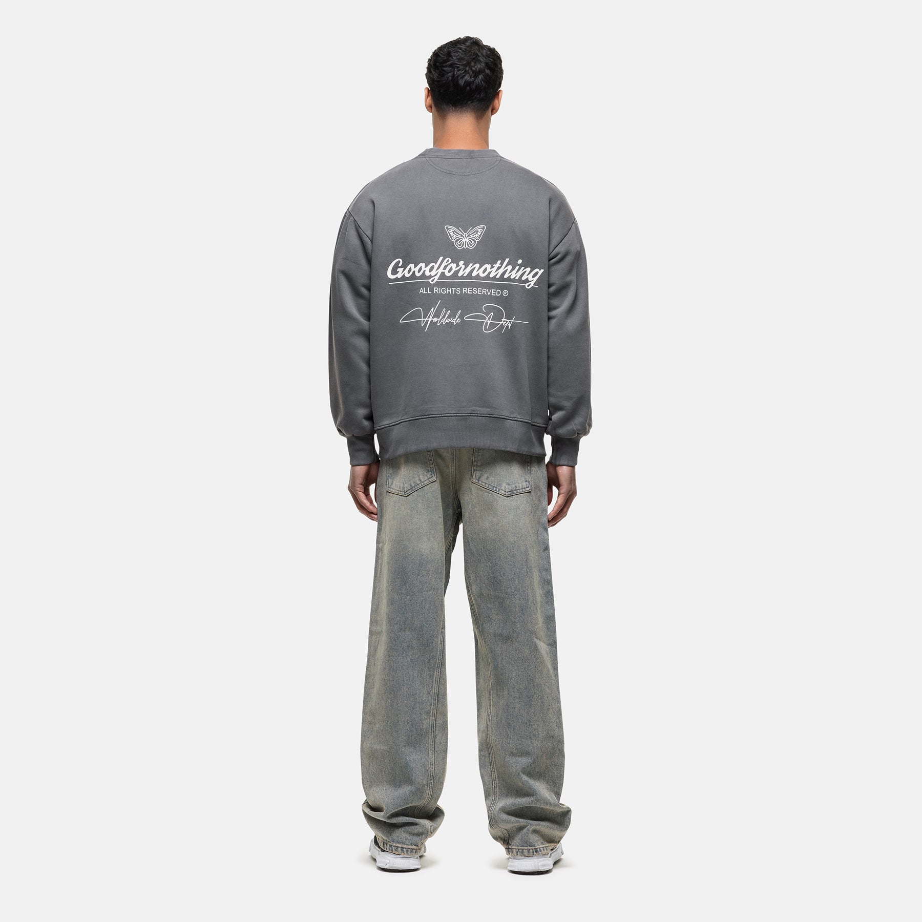 Cult Grey Washed Sweatshirt