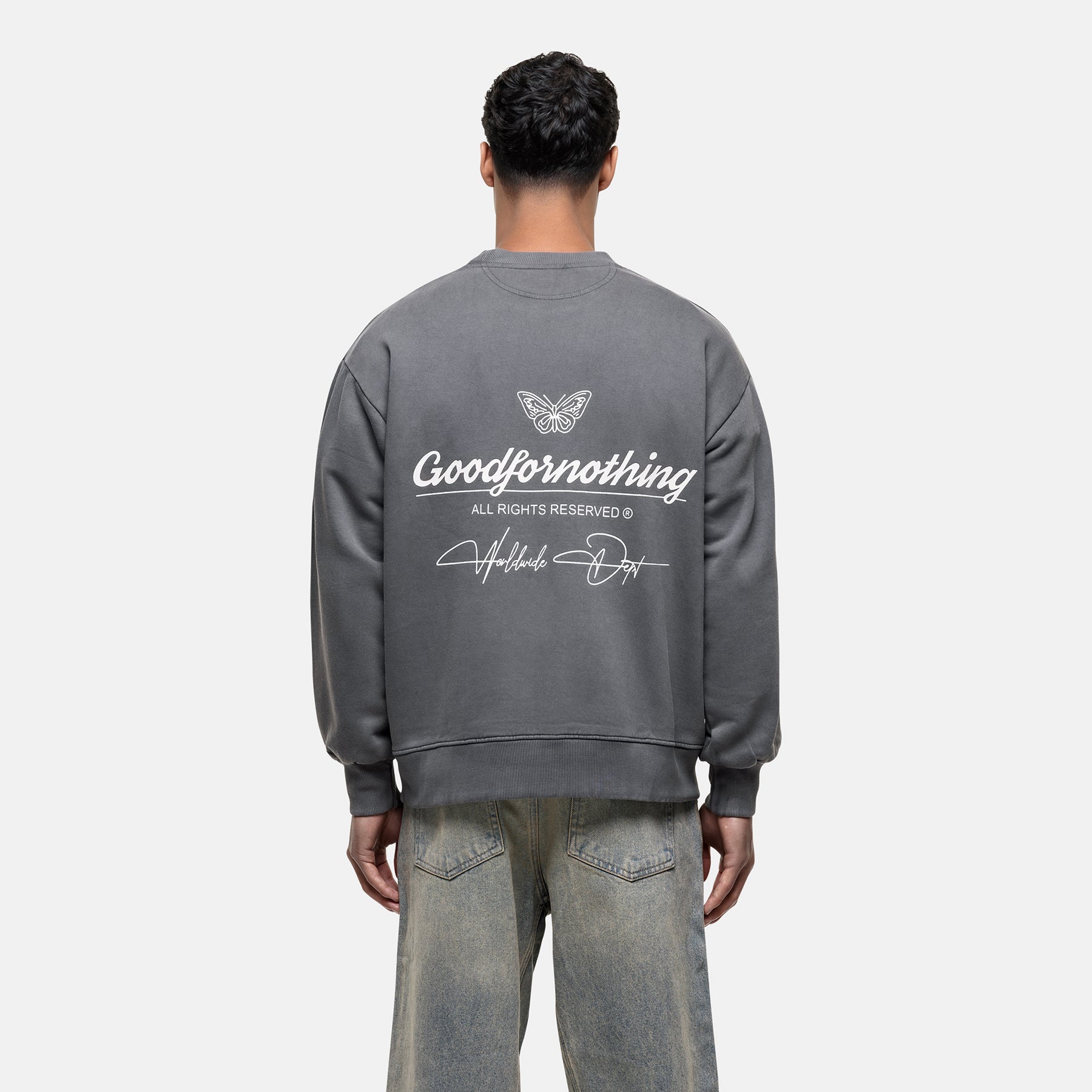 Cult Grey Washed Sweatshirt