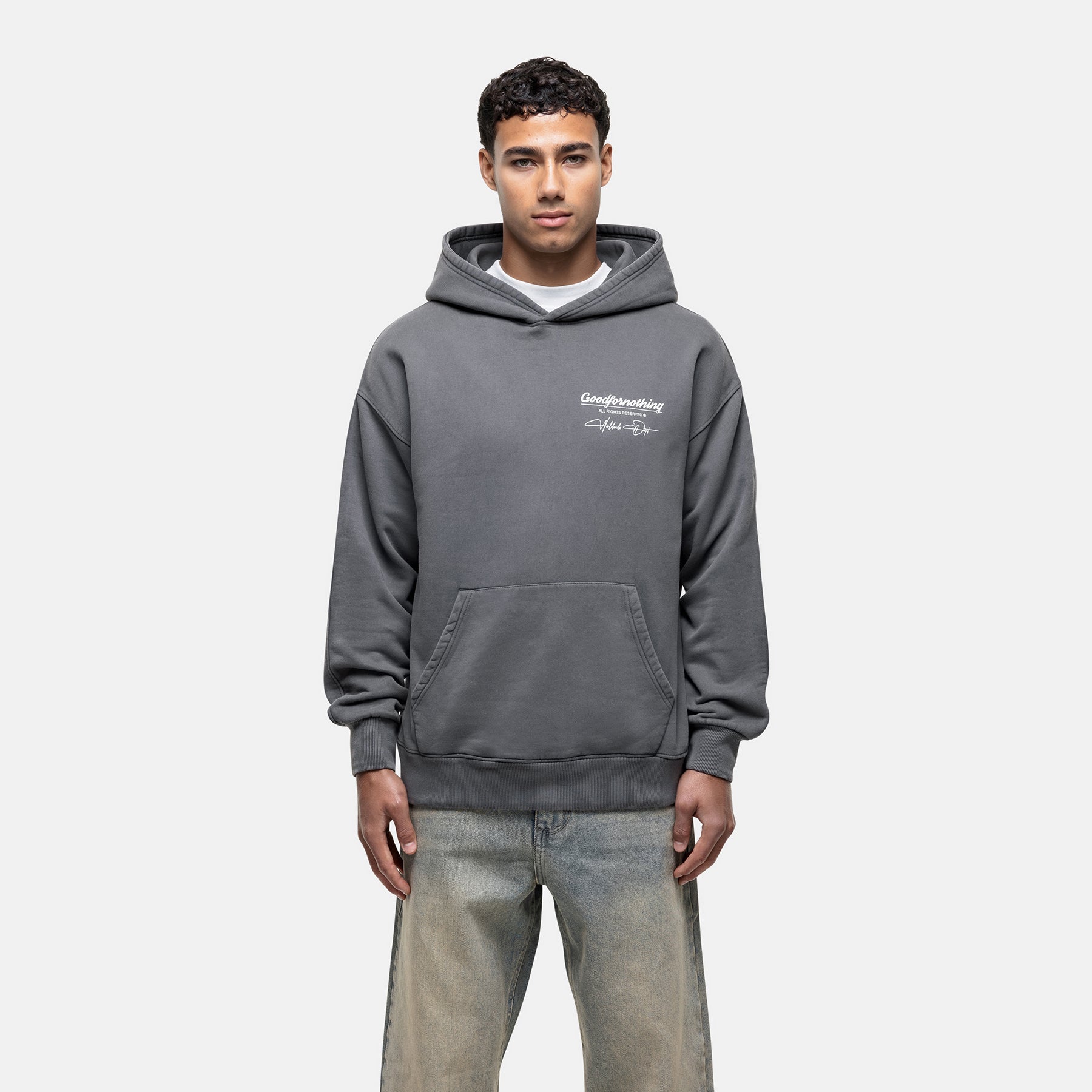 Cult Grey Washed Hoodie