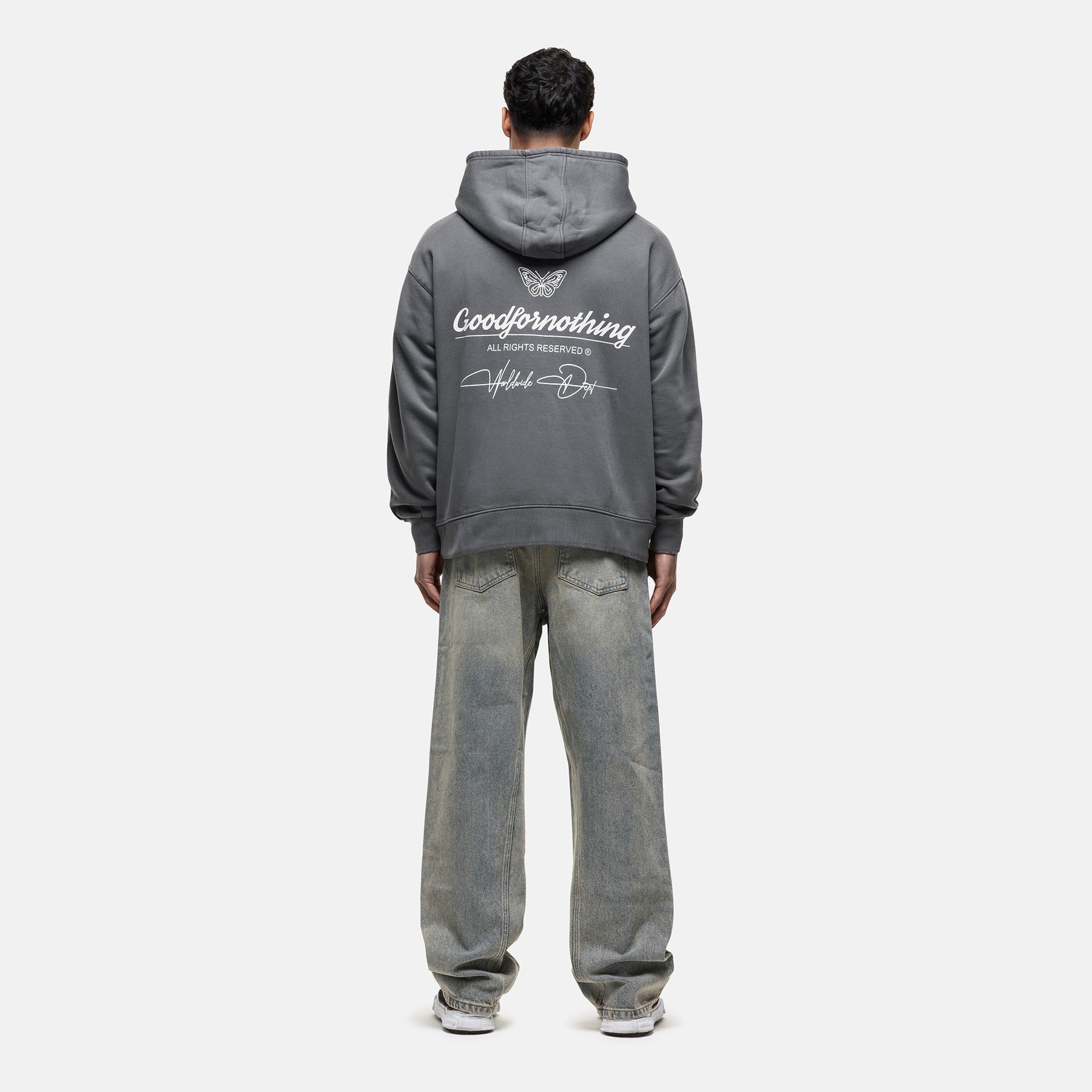 Cult Grey Washed Hoodie