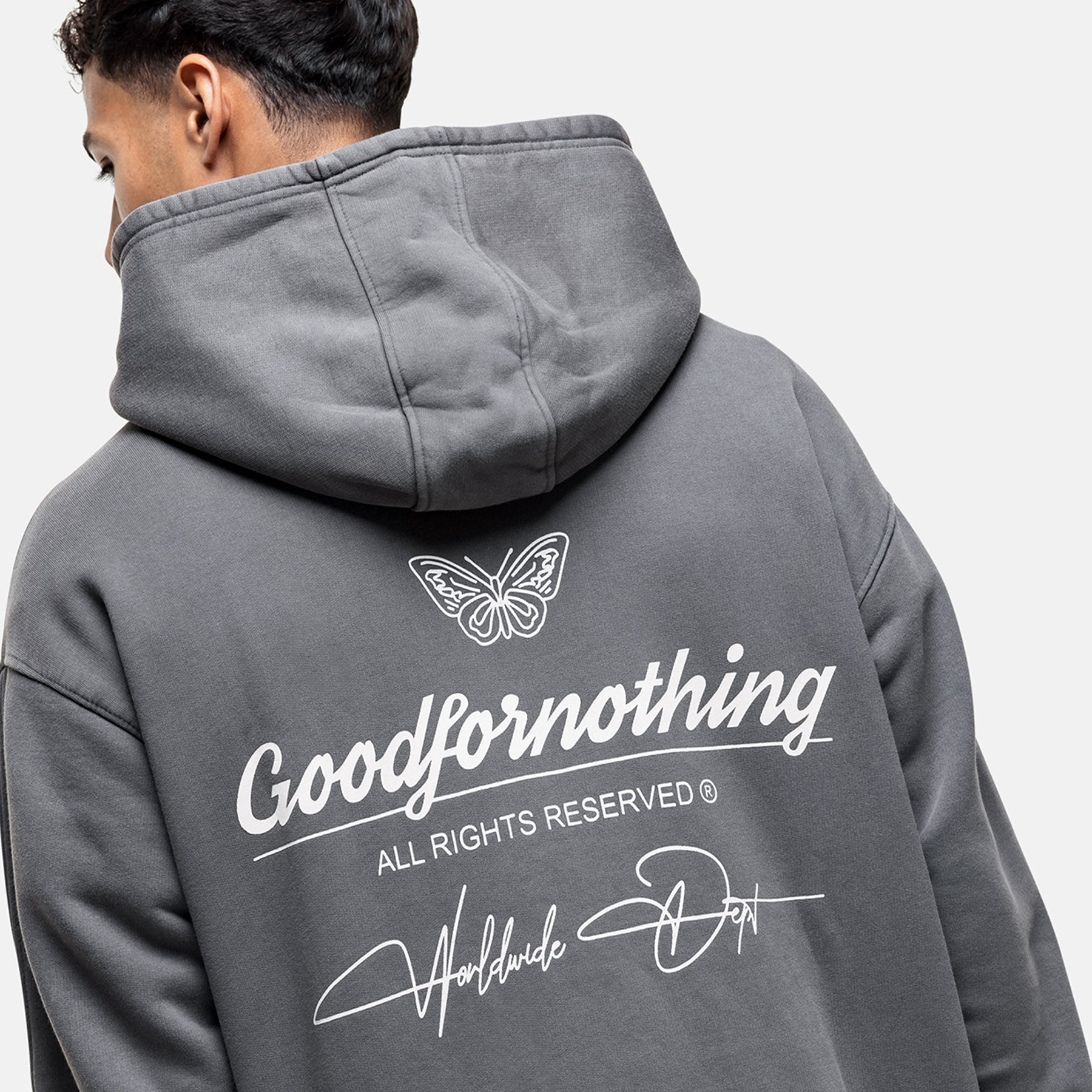 Cult Grey Washed Hoodie