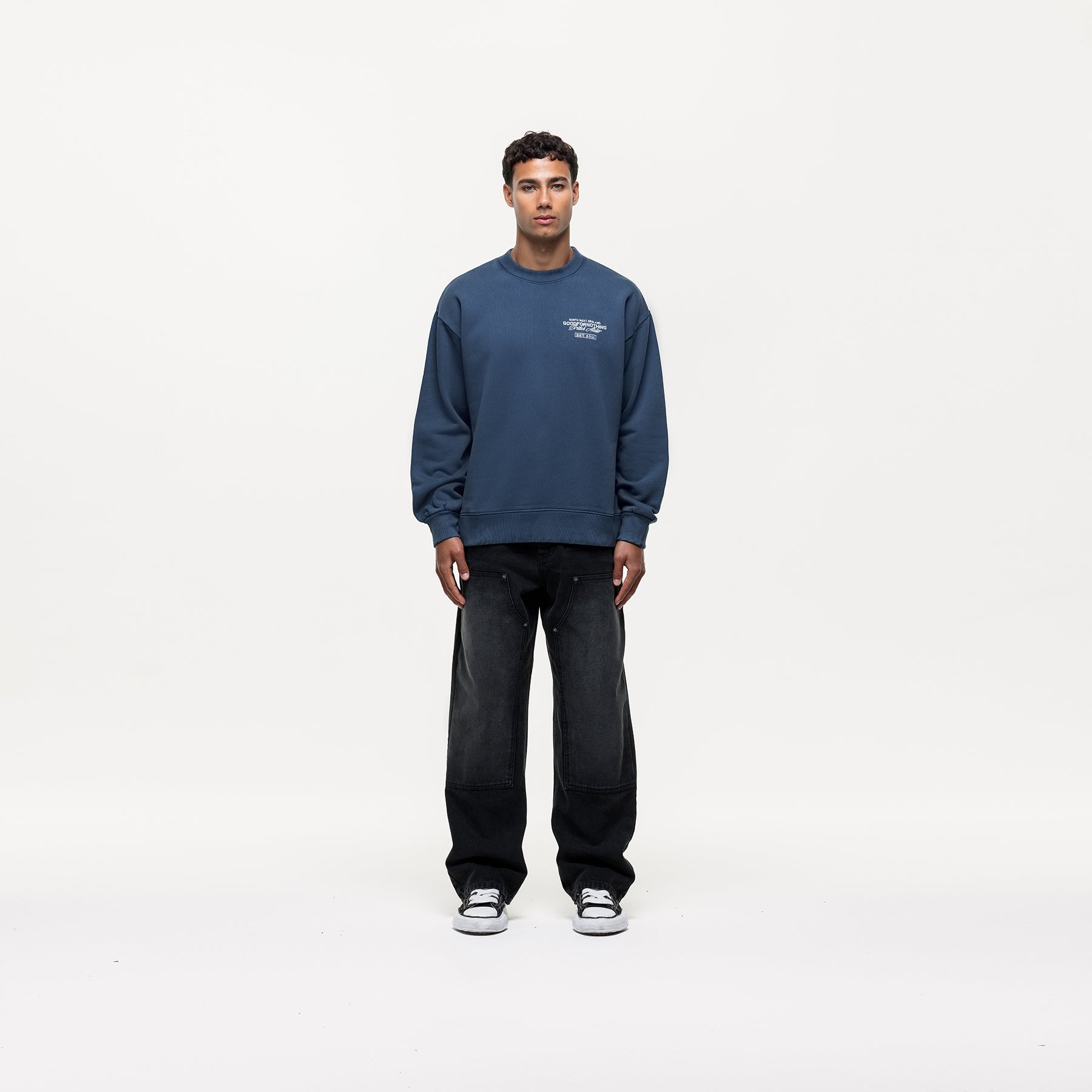 Atelier Navy Washed Sweatshirt