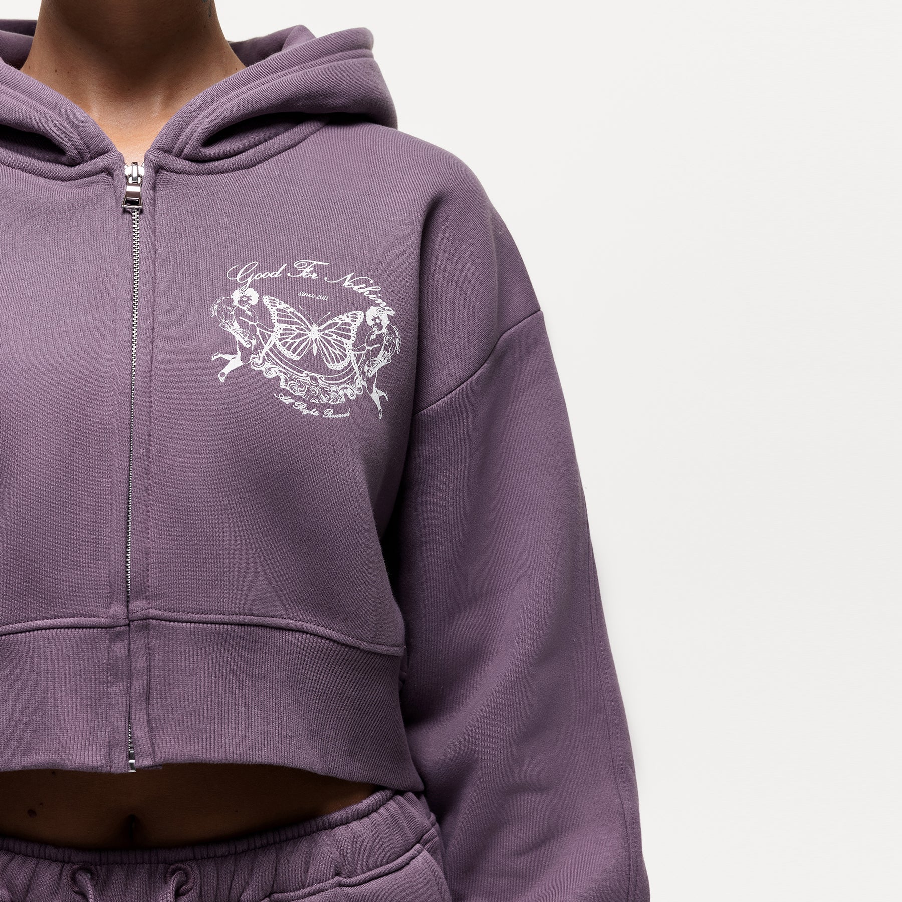 Renassaince Mauve Zip Hoodie (Final Sale)