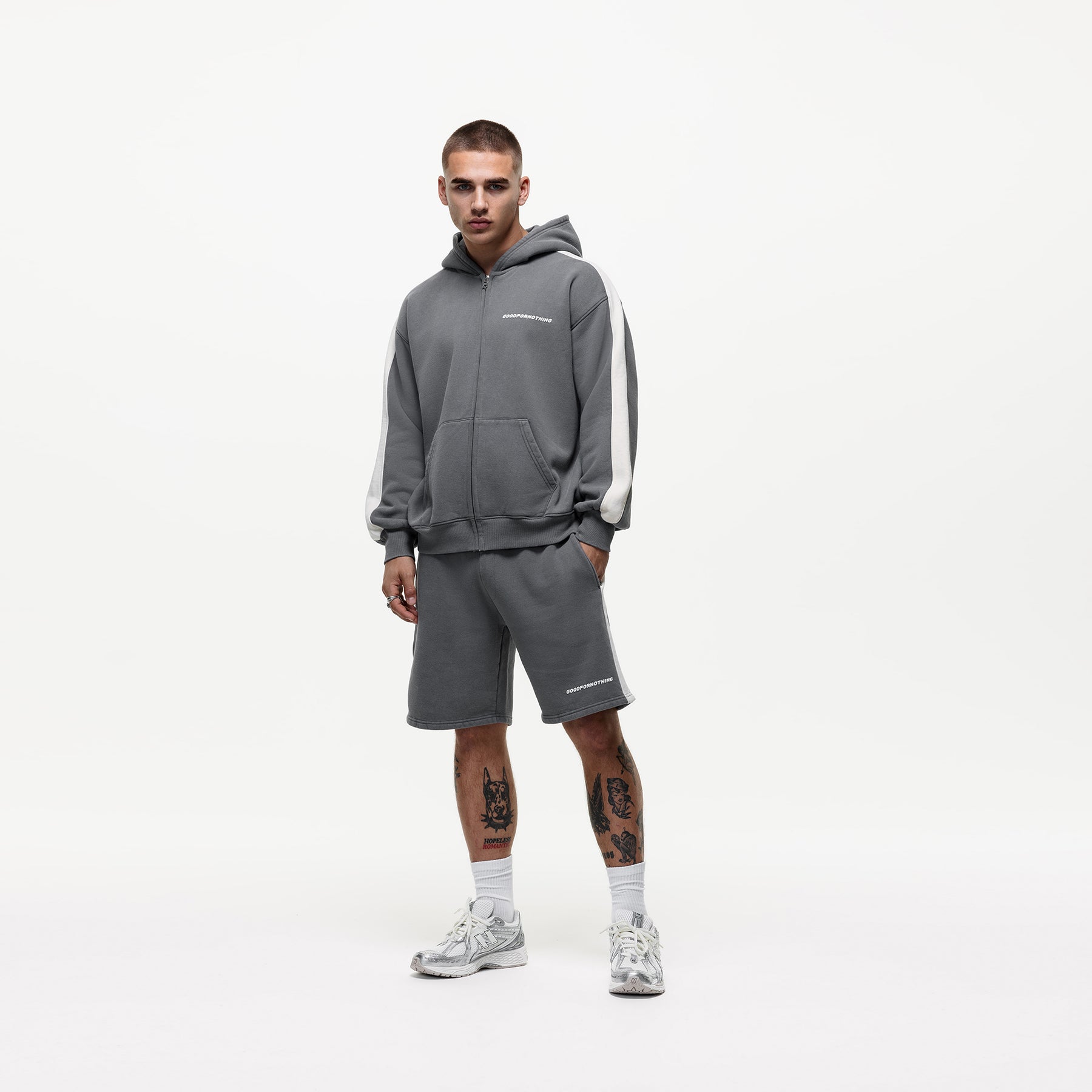 Vintage Track Grey Sweatshorts