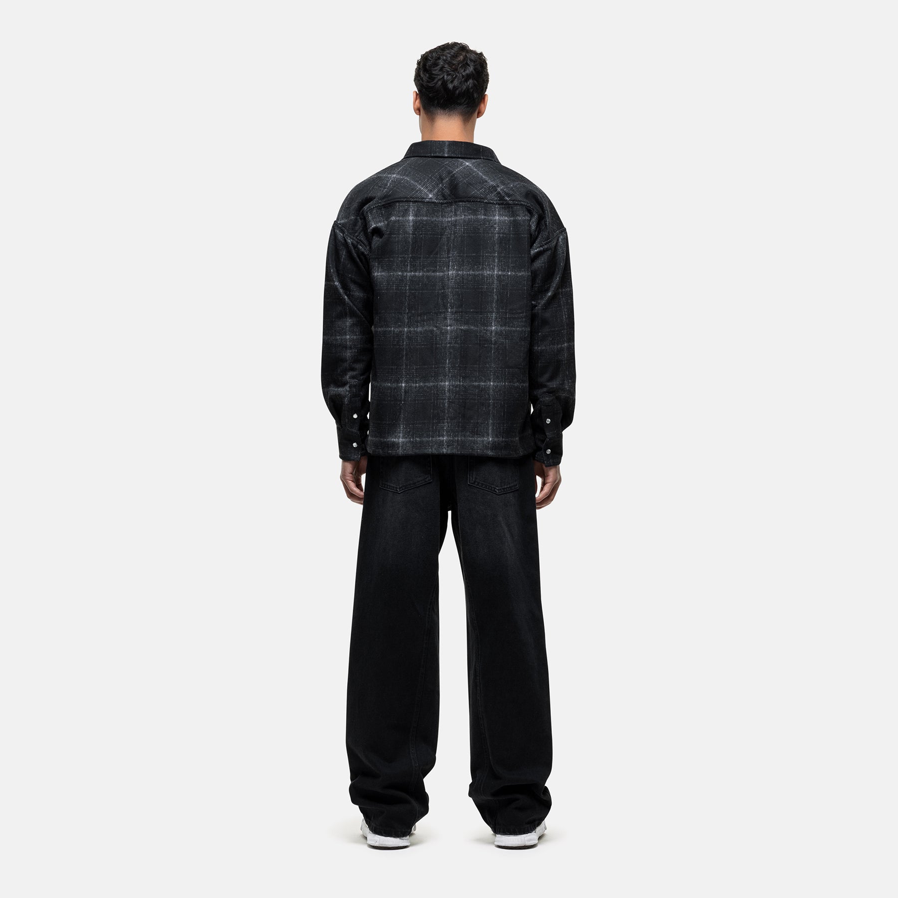 Wool Blend Black Check Overshirt (Final Sale)