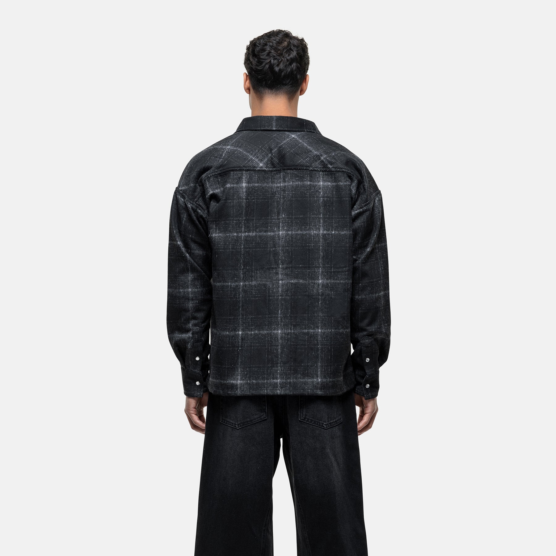 Wool Blend Black Check Overshirt (Final Sale)