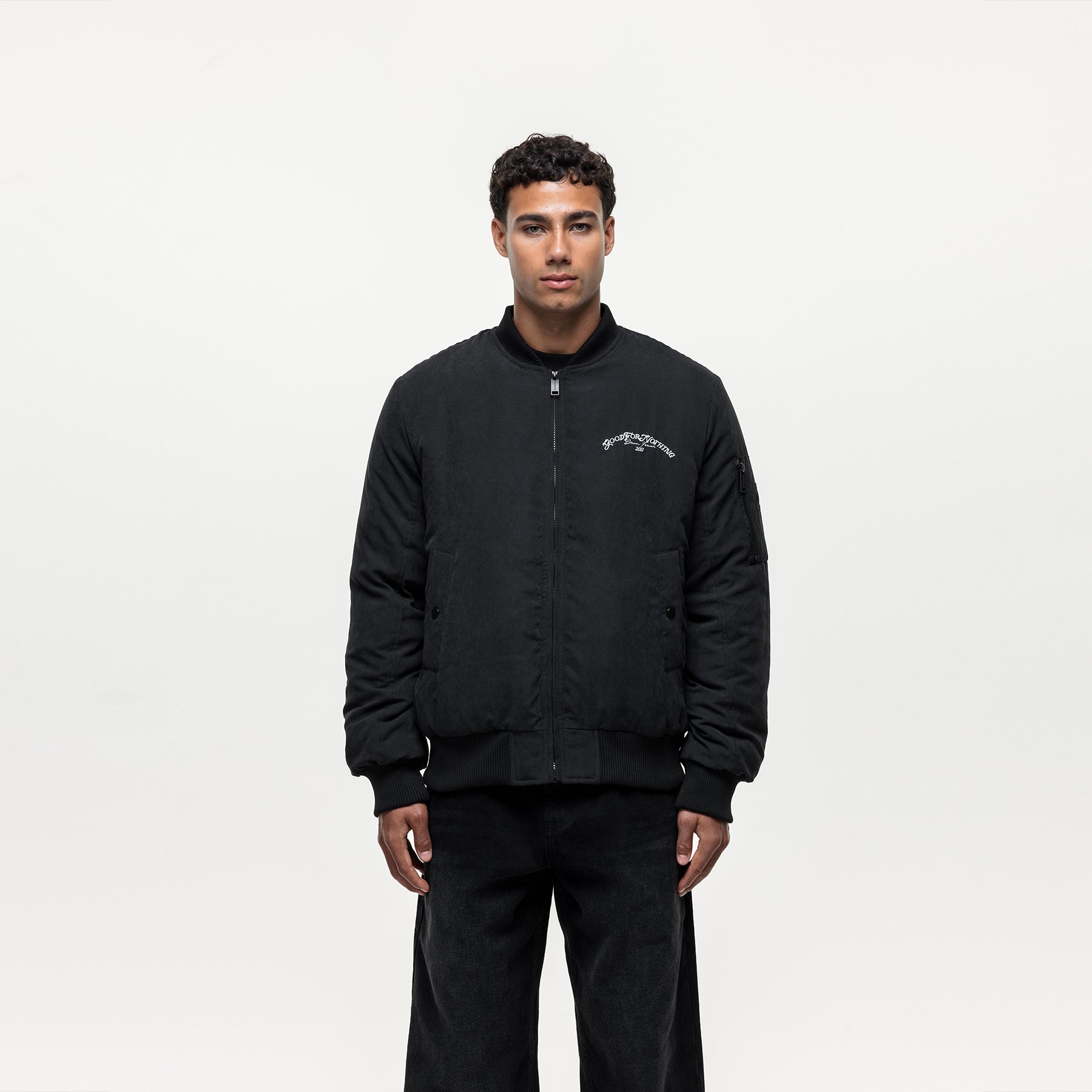 Track Black Bomber Jacket