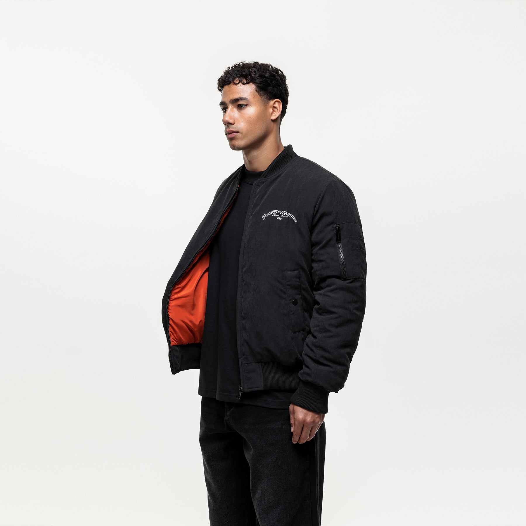 Track Black Bomber Jacket