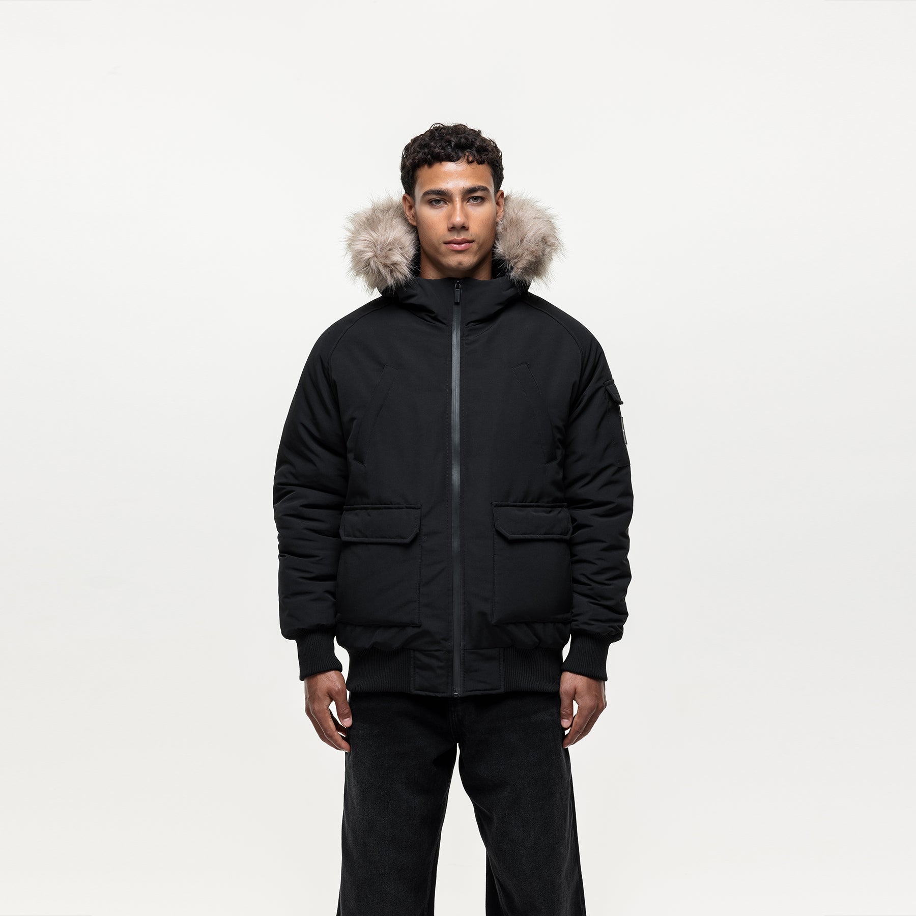 Fortitude Black Parka Bomber