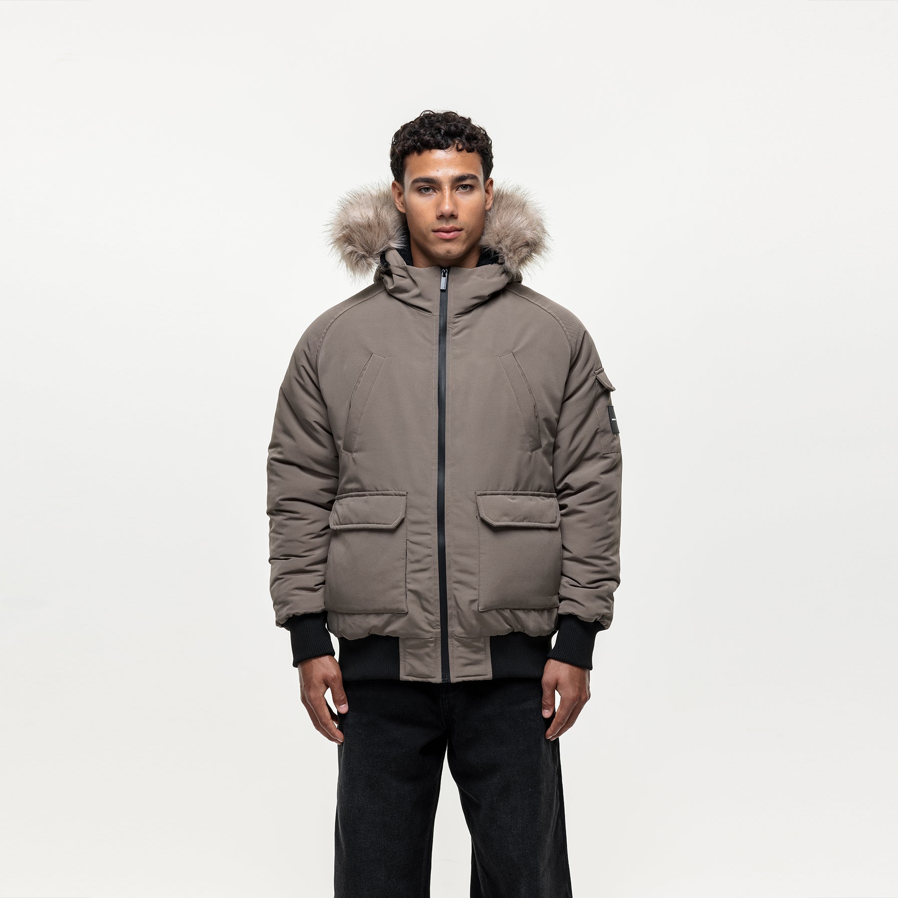 Fortitude Taupe Parka Bomber