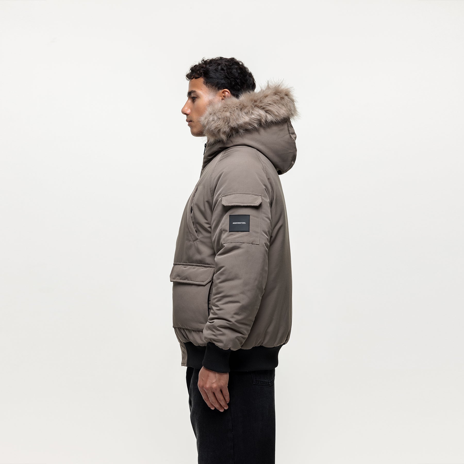 Fortitude Taupe Parka Bomber