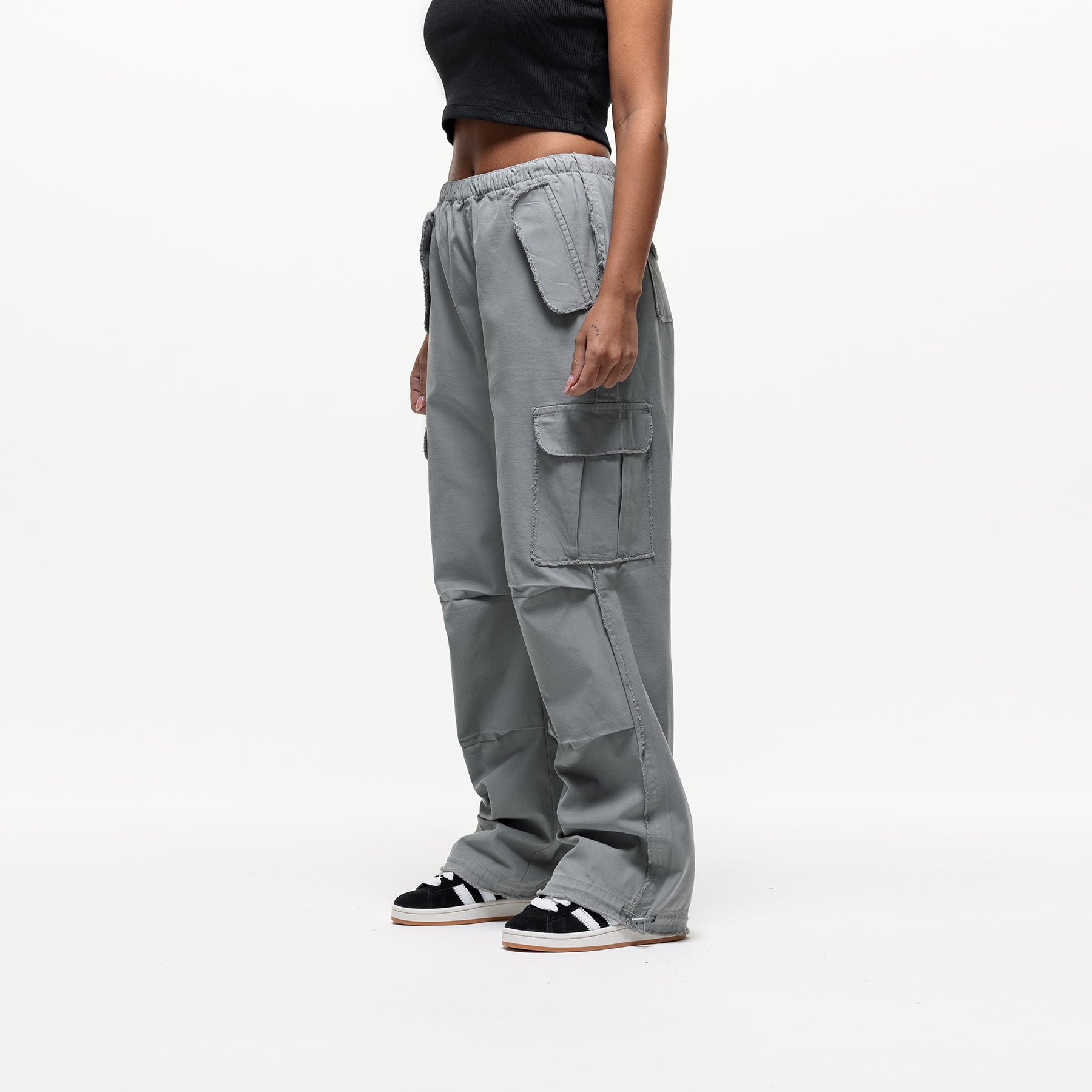 Distressed Sage Cargo Pants (Final Sale)