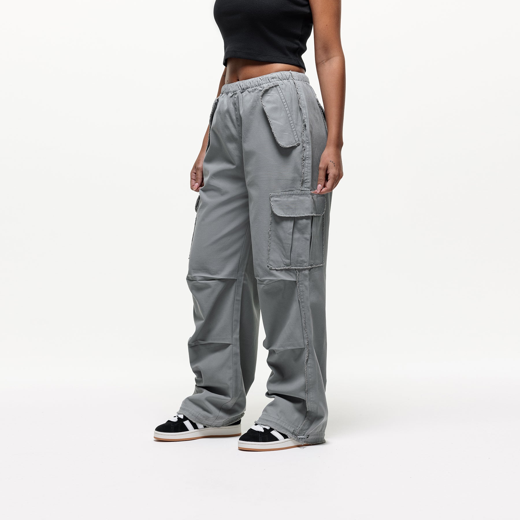 Distressed Sage Cargo Pants (Final Sale)