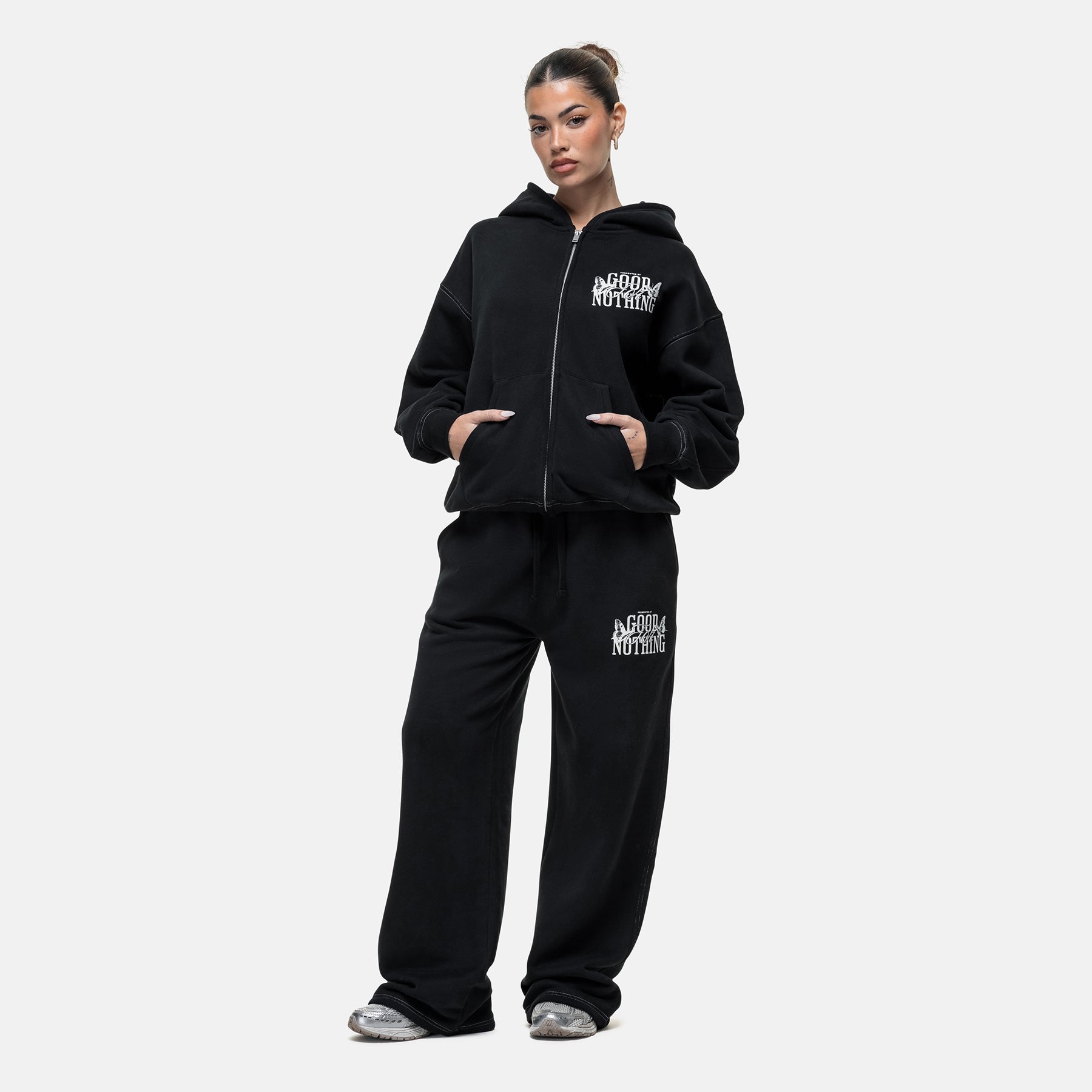 Dakota Butterfly Black Sweatpants