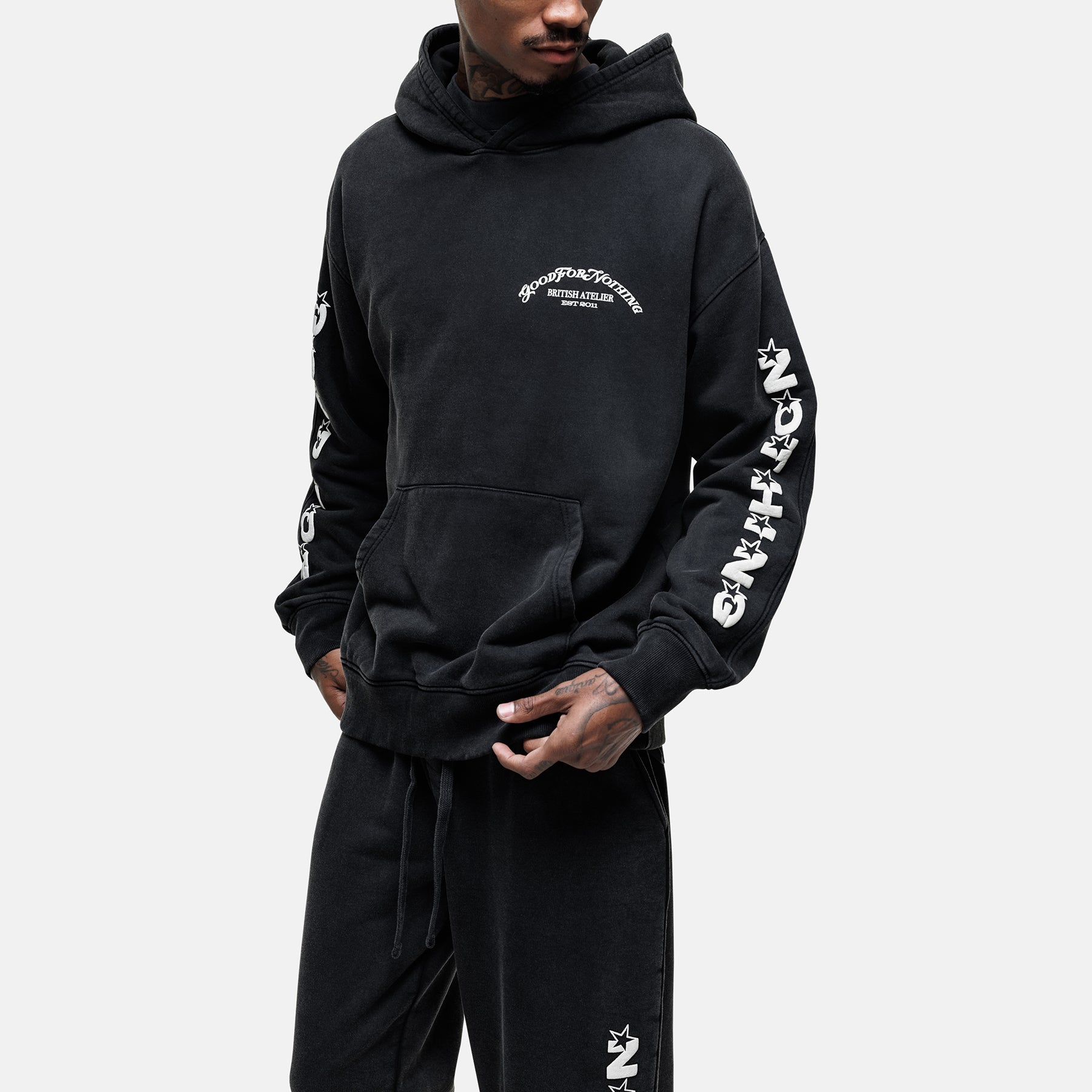 Liberty Washed Black Hoodie