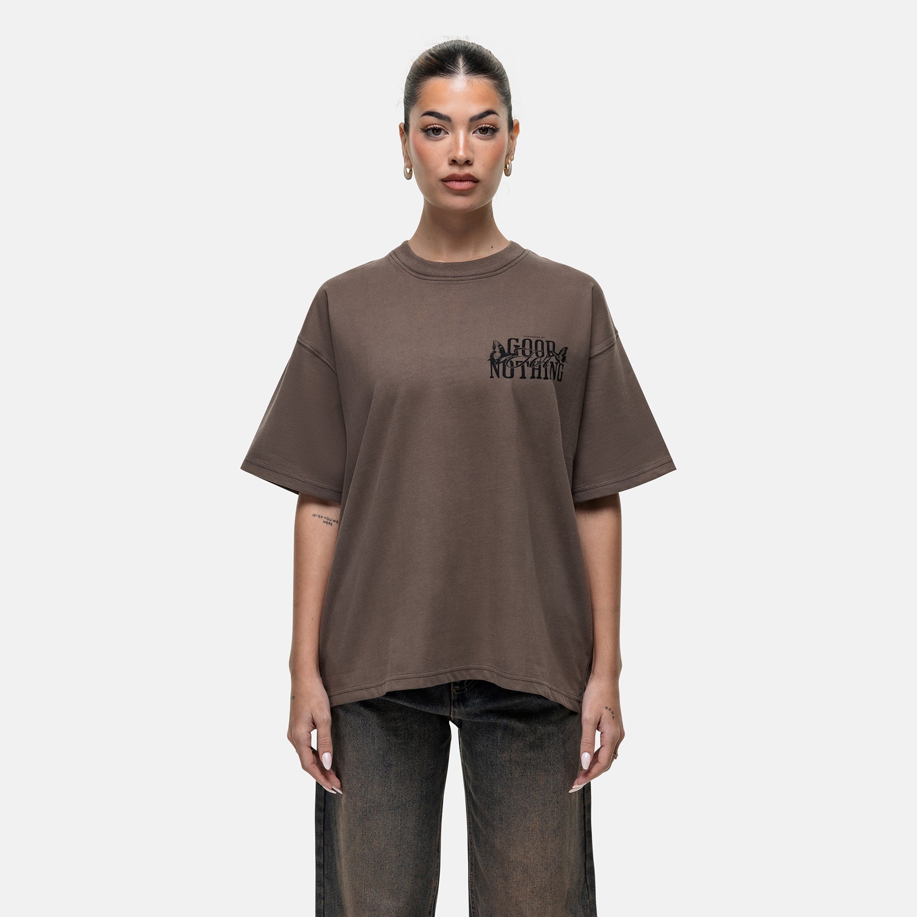 Dakota Butterfly Taupe T-shirt