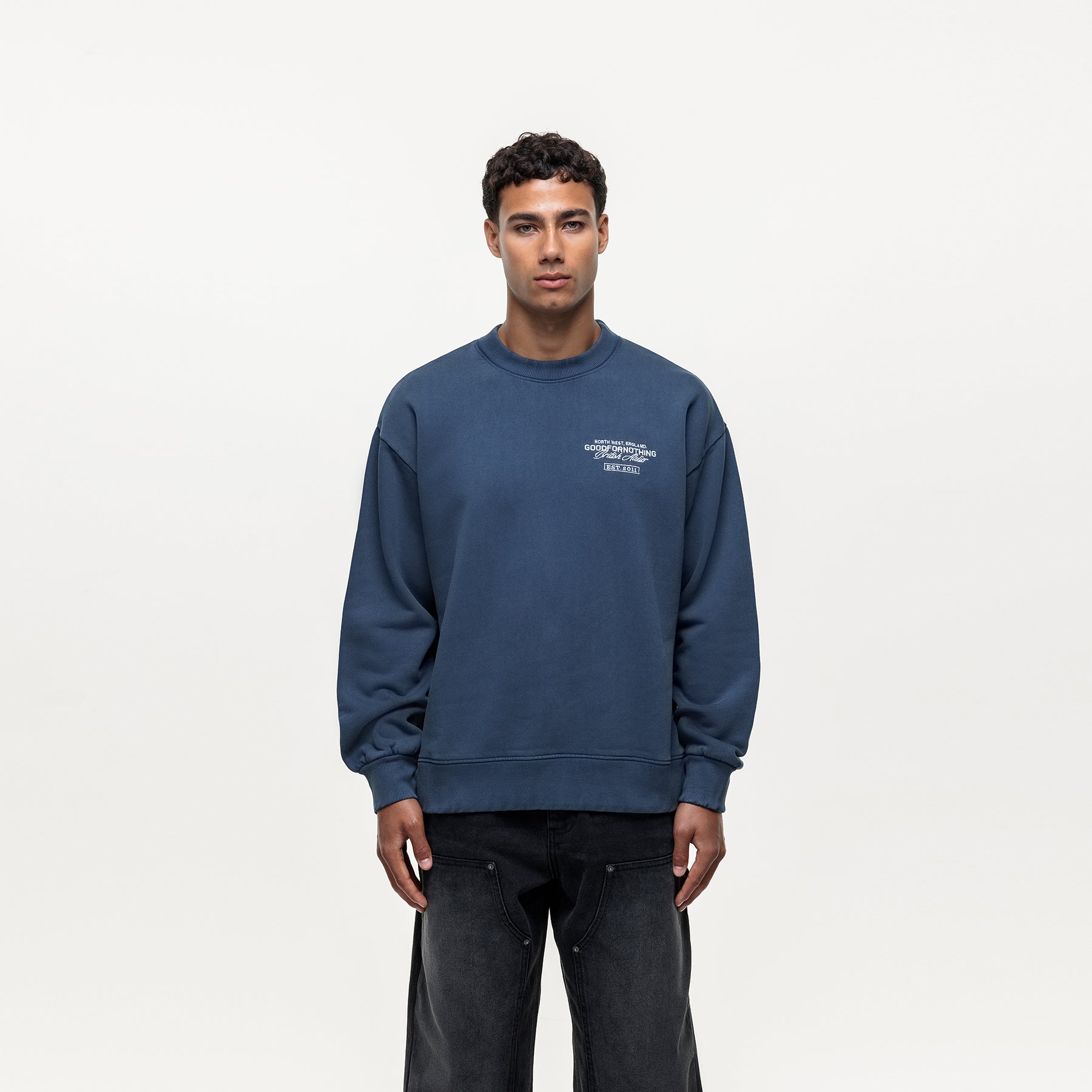 Atelier Navy Washed Sweatshirt