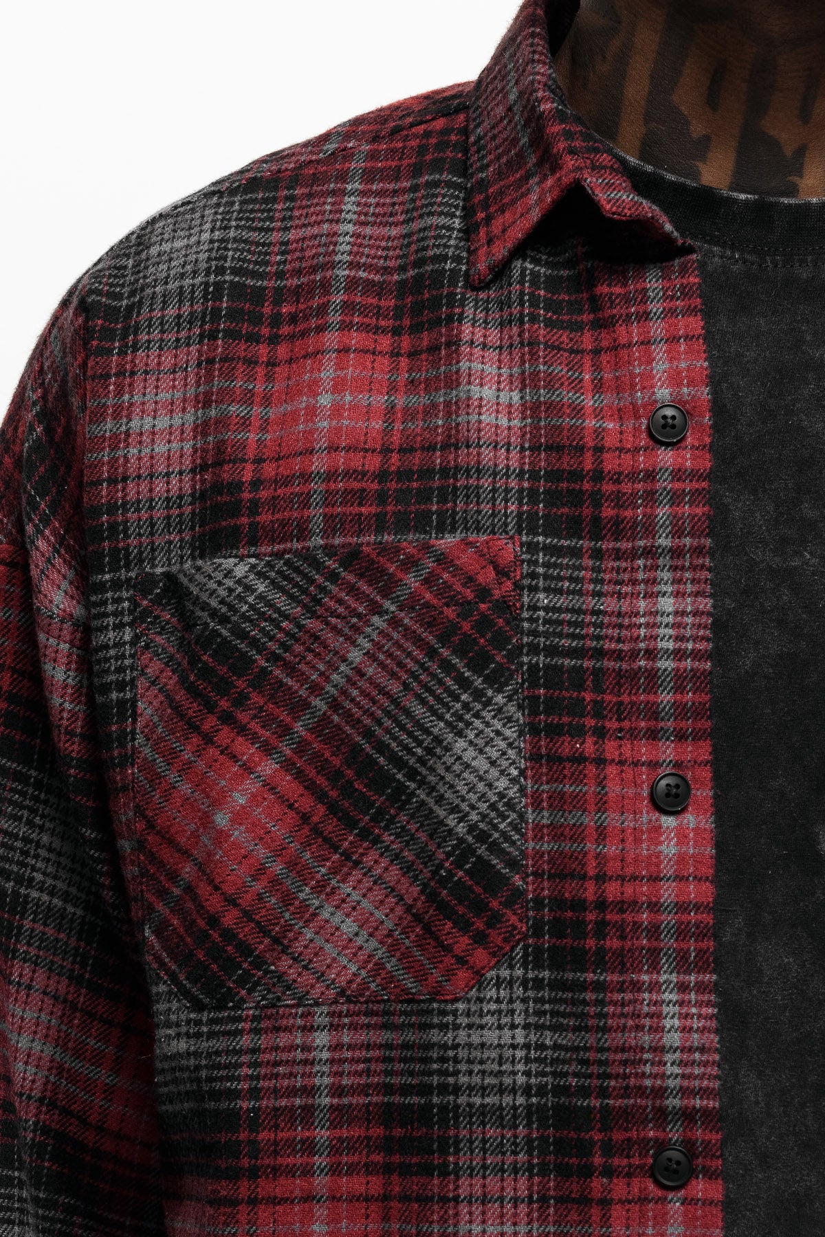 Flannel Check Claret Shirt